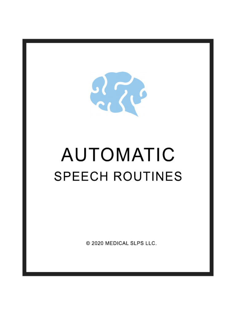 Medicalslpsautomaticspeechtasks 1 | PDF