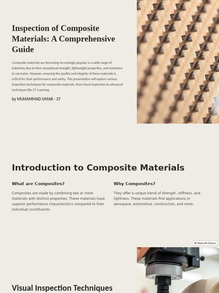 Composite Materials Inspection Techniques | PDF | Thermography ...