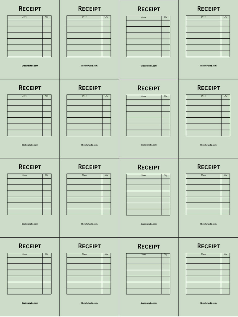 Receipt Sketch | PDF