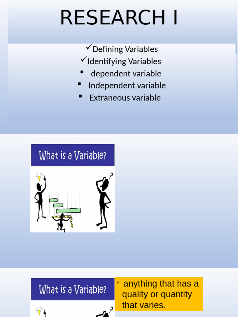 Lesson 1 Variables | PDF | Variable (Mathematics) | Experiment