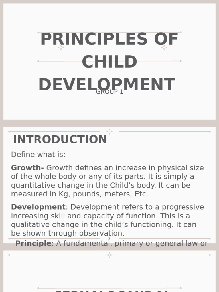 Principles of Child Development | PDF
