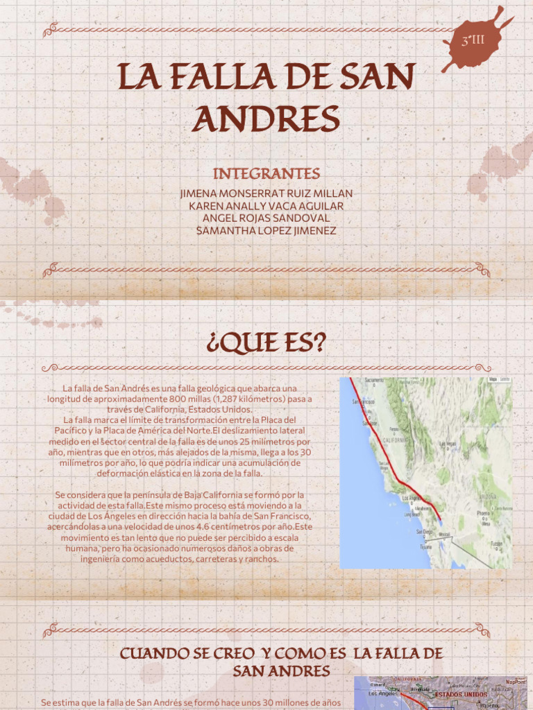 La Falla de San Andres | PDF | Falla (geología) | Temblores
