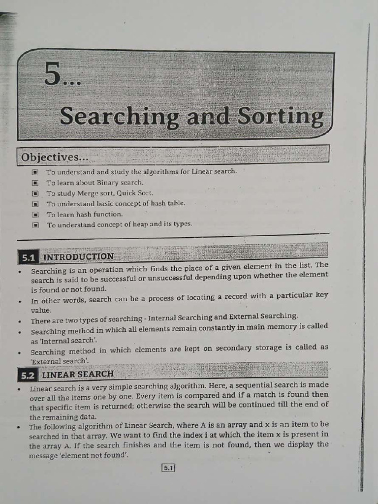 Searching and Sorting | PDF