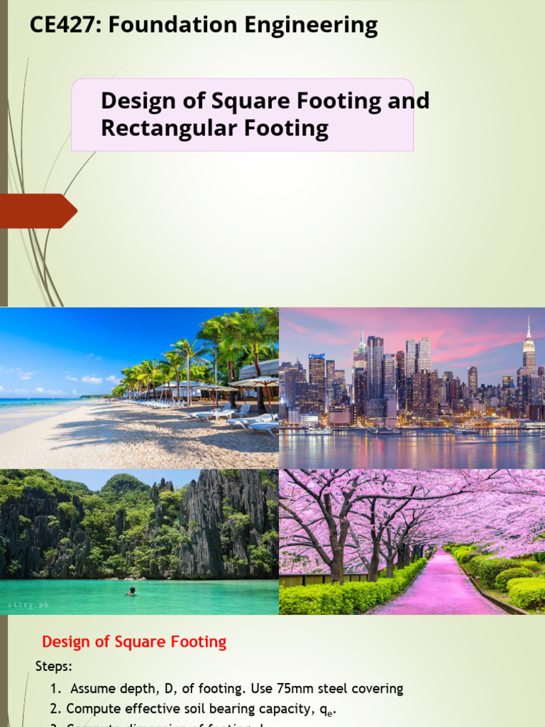 Square and Rectangular Footing | PDF | Beam (Structure) | Stress ...