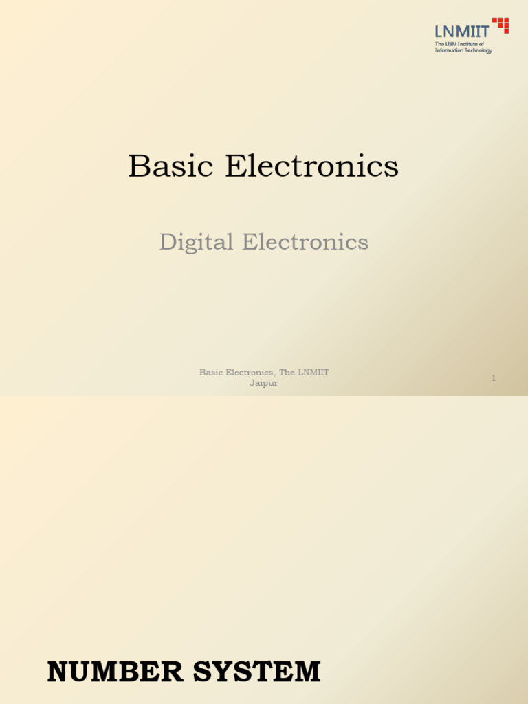 LN 04 and 05 Digital Electronics | PDF | Mathematical Logic | Arithmetic