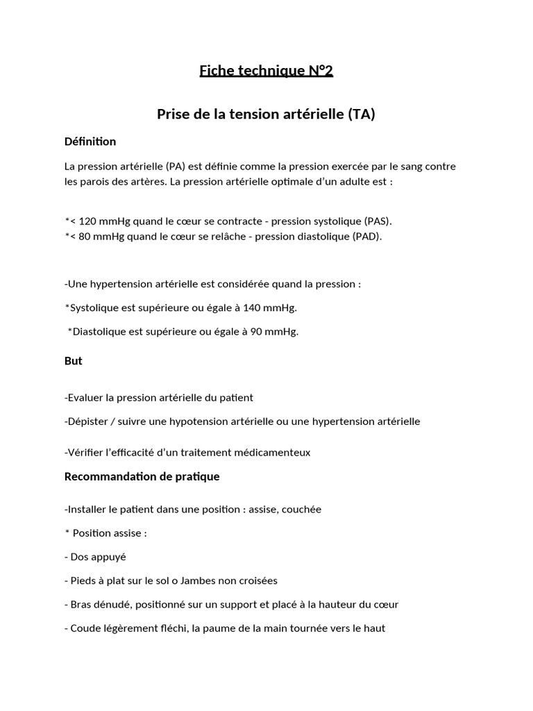 Prise de Tension Artérielle au Stéthoscope | Tension artérielle