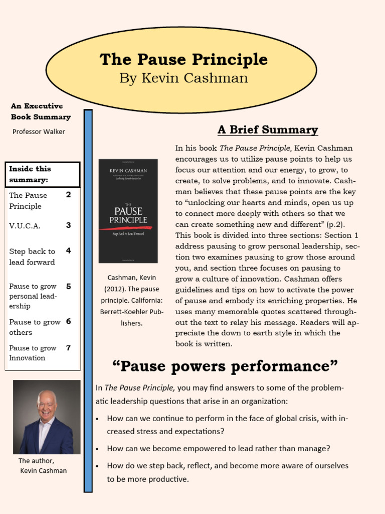 The Pause Principle for Leadership Growth | PDF | Innovation | Cognition