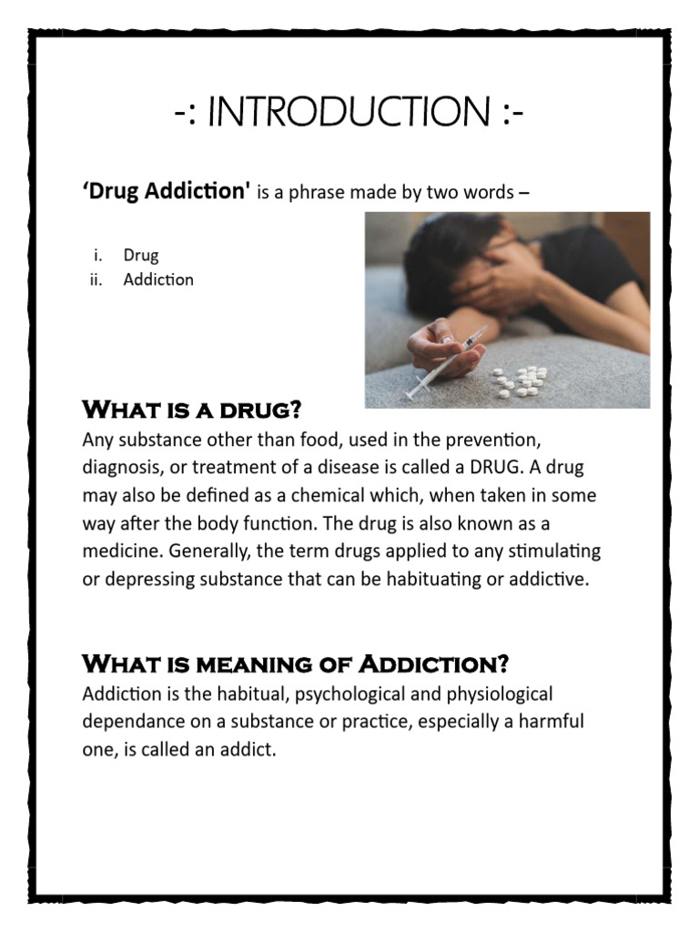 Drug Addiction: Types and Effects | PDF