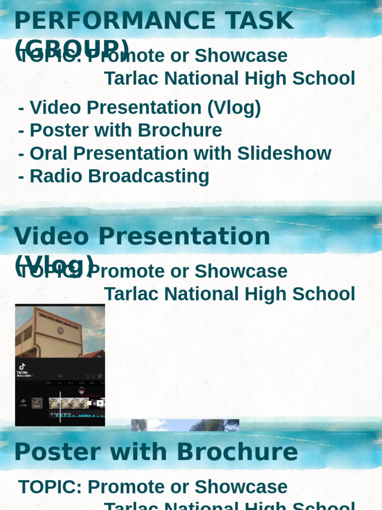 Promote Tarlac National High School | PDF