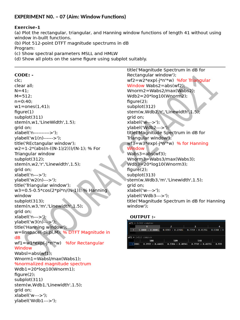 Window Functions and Spectra Analysis | PDF | Discrete Fourier ...