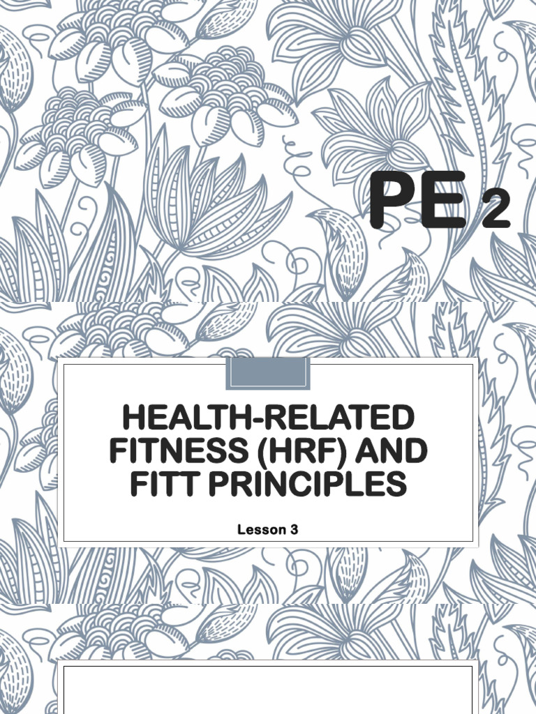 Health-Related Fitness & FITT Principles | PDF | Physical Fitness ...