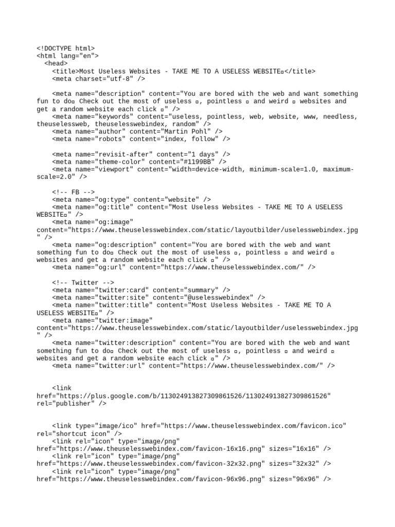 Useless | PDF | Websites | Computer Network