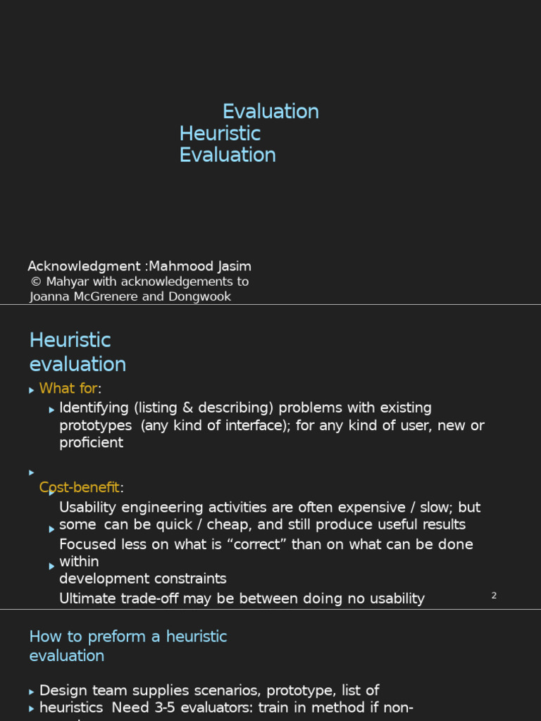 Heuristic Evaluation Part1 03062023 083144pm | PDF | Usability | Computing