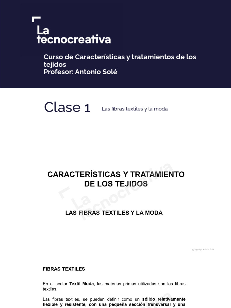 1 Las Fibras Textiles y La Moda | PDF | Textiles | Fibra sintética