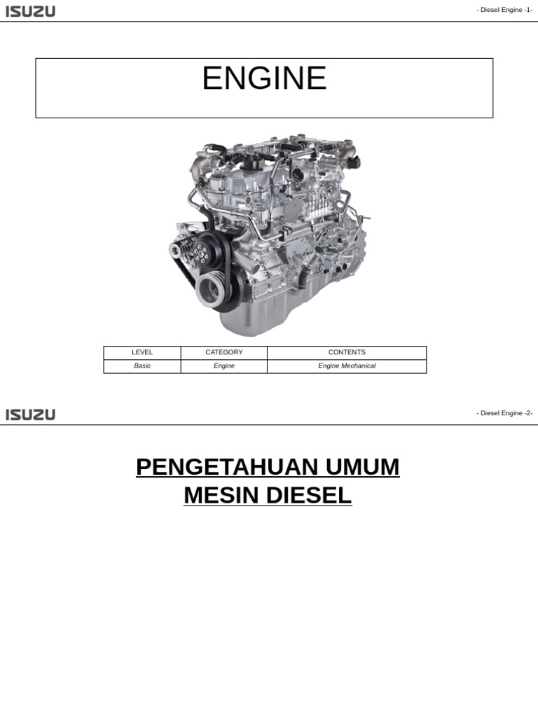 Diesel Engine Umum (Teori) | PDF