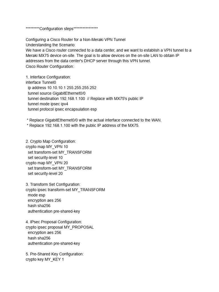 Configure Cisco Router for Meraki VPN | PDF | Ip Address | Virtual ...