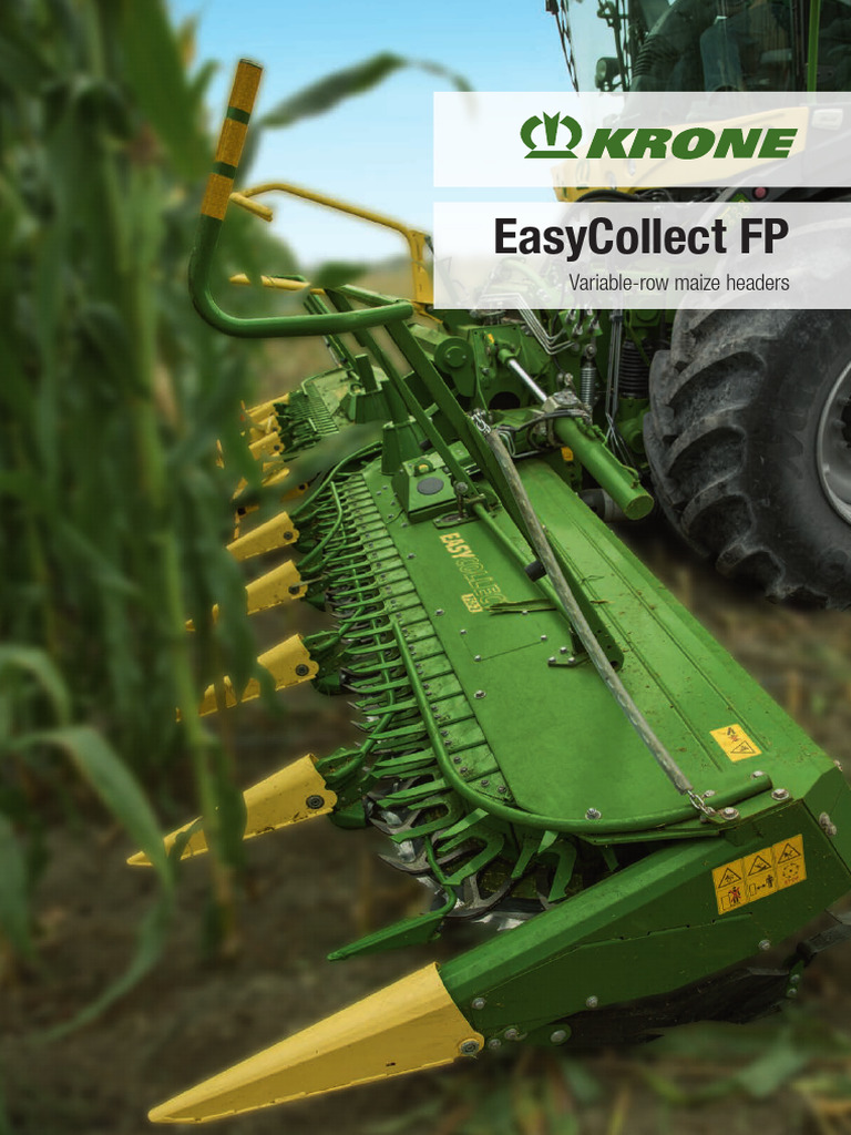 KRONE EasyCollect FP Maize Headers | PDF | Manufactured Goods