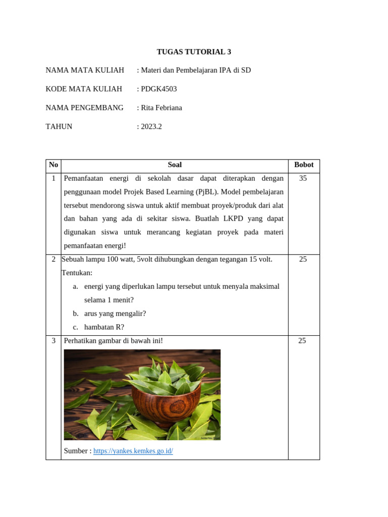 Tugas Tutorial 3 | PDF
