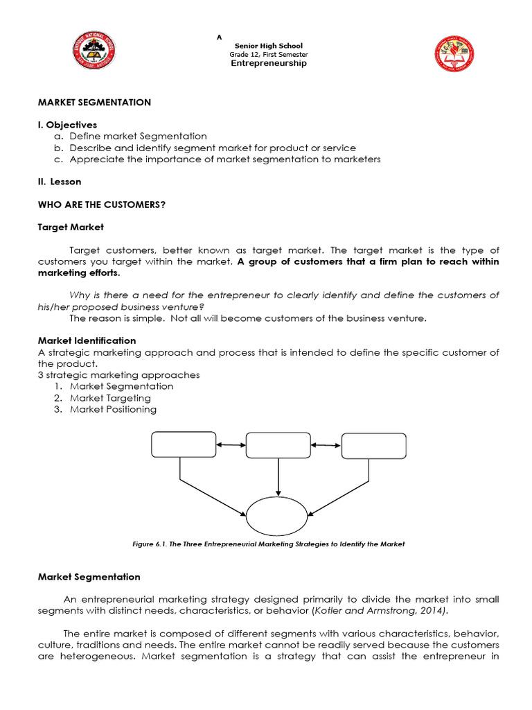 Market Segmentation in Entrepreneurship | PDF | Market Segmentation ...