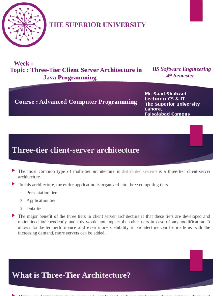 Topic Three-Tier Client Server Architecture in | PDF | Databases ...