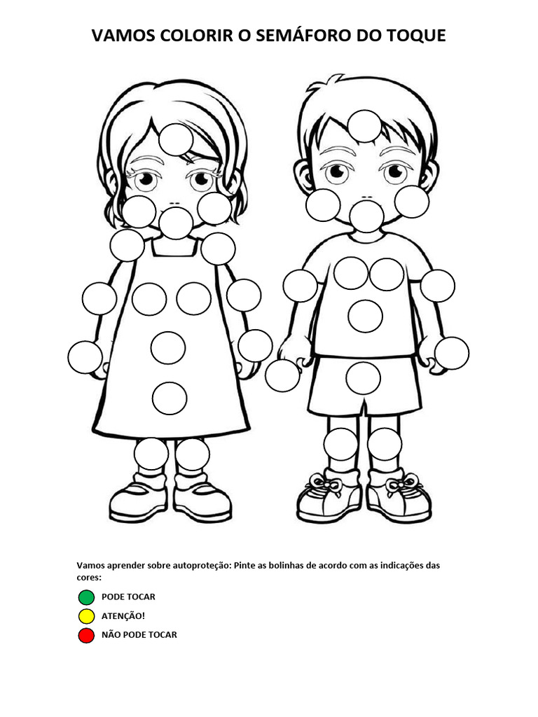 Semáforo do Toque para Colorir | PDF