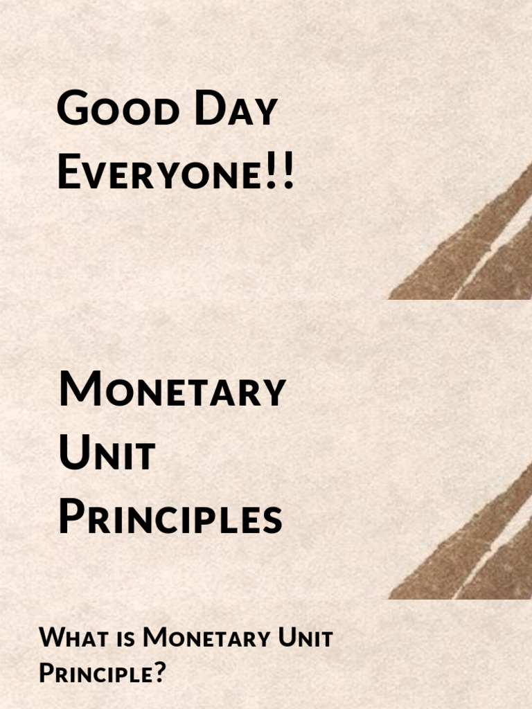 Fabm Report (Monetary Unit Principle) | PDF