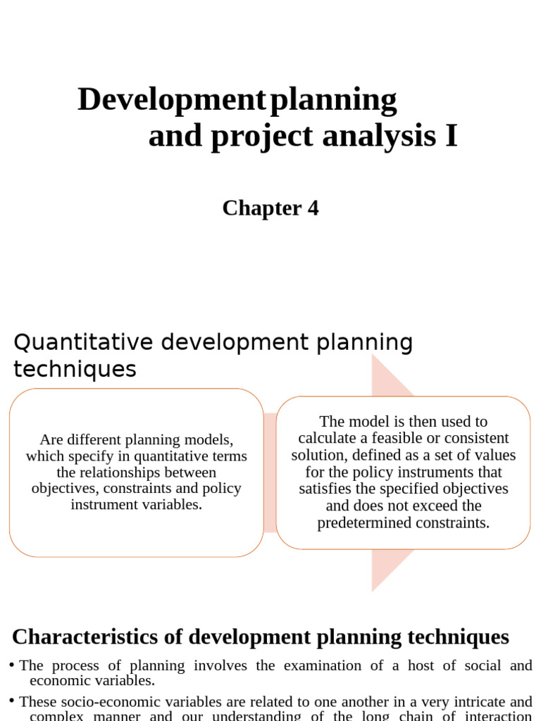 Quantitative Techniques in Development Planning | PDF | Input–Output ...