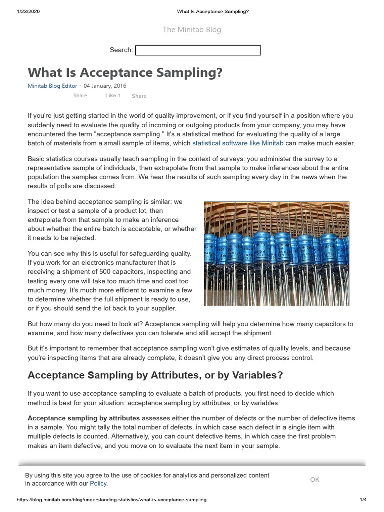 Understanding Acceptance Sampling | PDF | Sampling (Statistics) | Risk