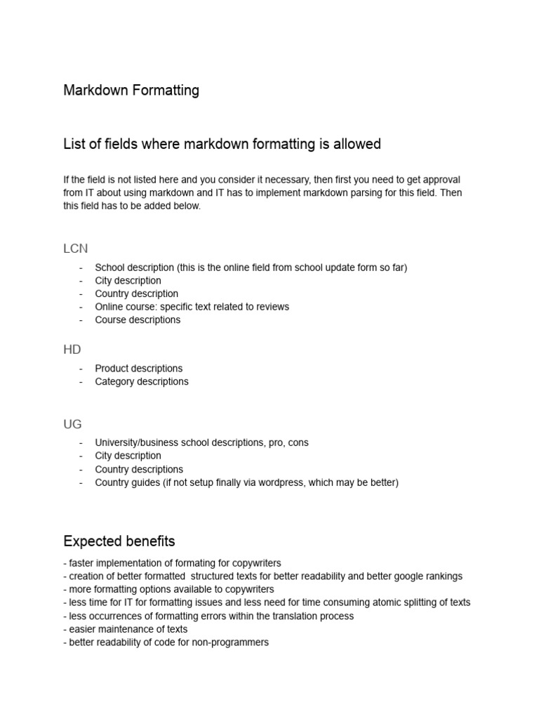 Markdown Formating | PDF | Html Element | Software