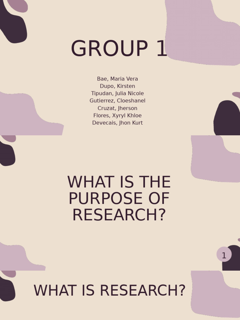 Research: Purpose and Applications | PDF