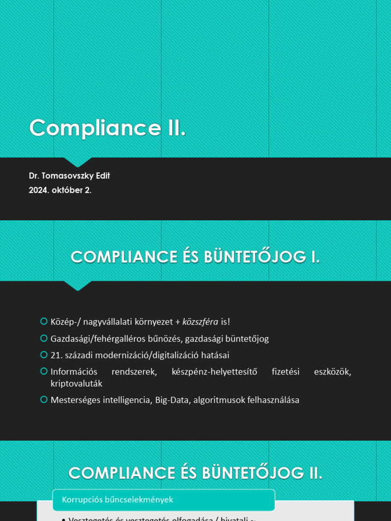 Compliance II - 2024. | PDF