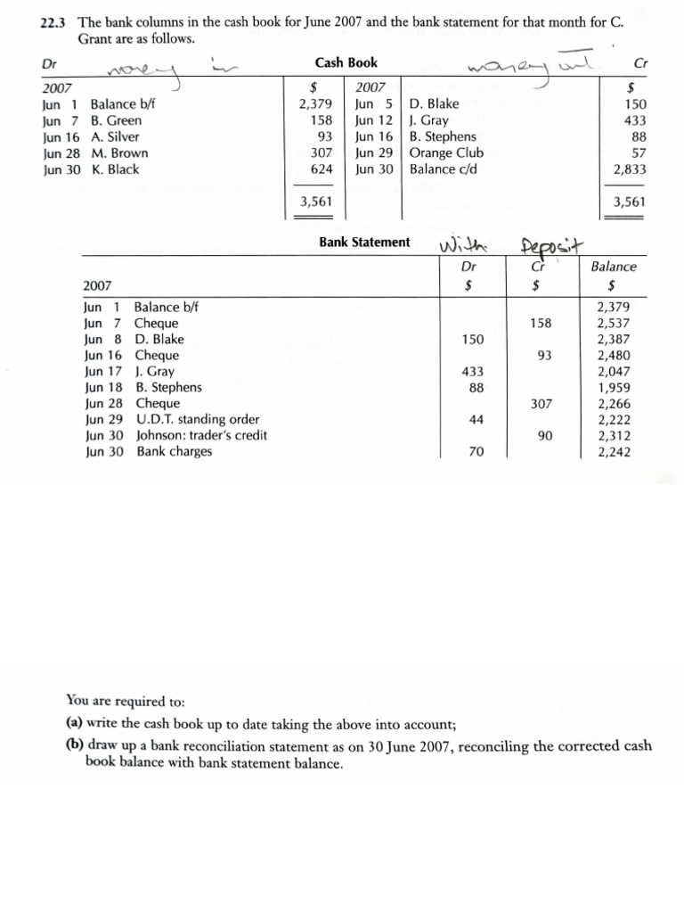 Bank Rec Question | PDF