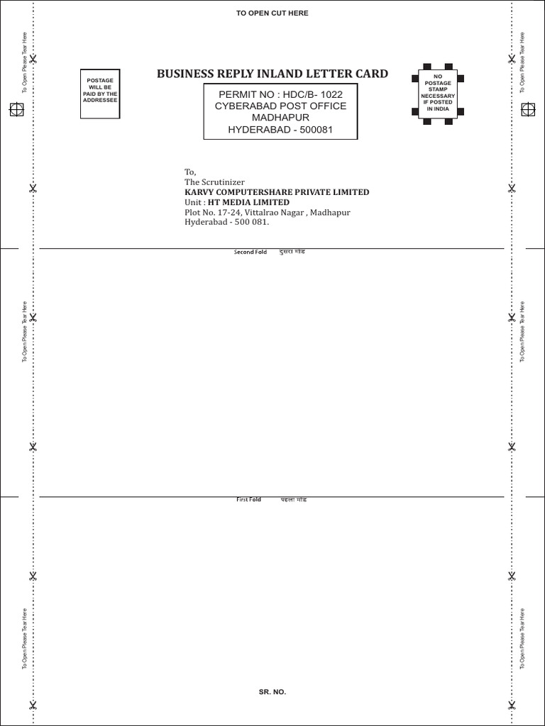 Business Reply Inland Letter Card | PDF | Postage Stamp | Electronic Voting