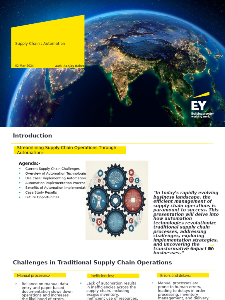 Streamlining Supply Chain Operations Through Automation - PPT | PDF ...