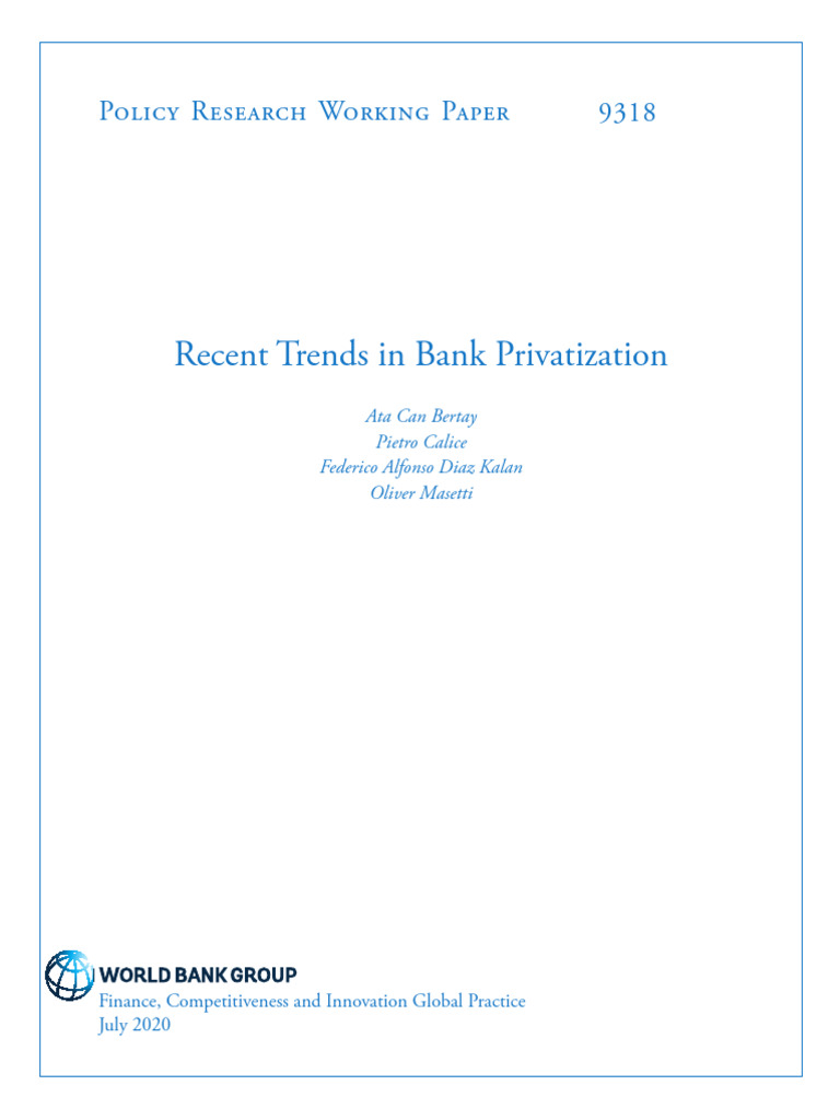 Trends in Global Bank Privatization | PDF | Banks | Privatization