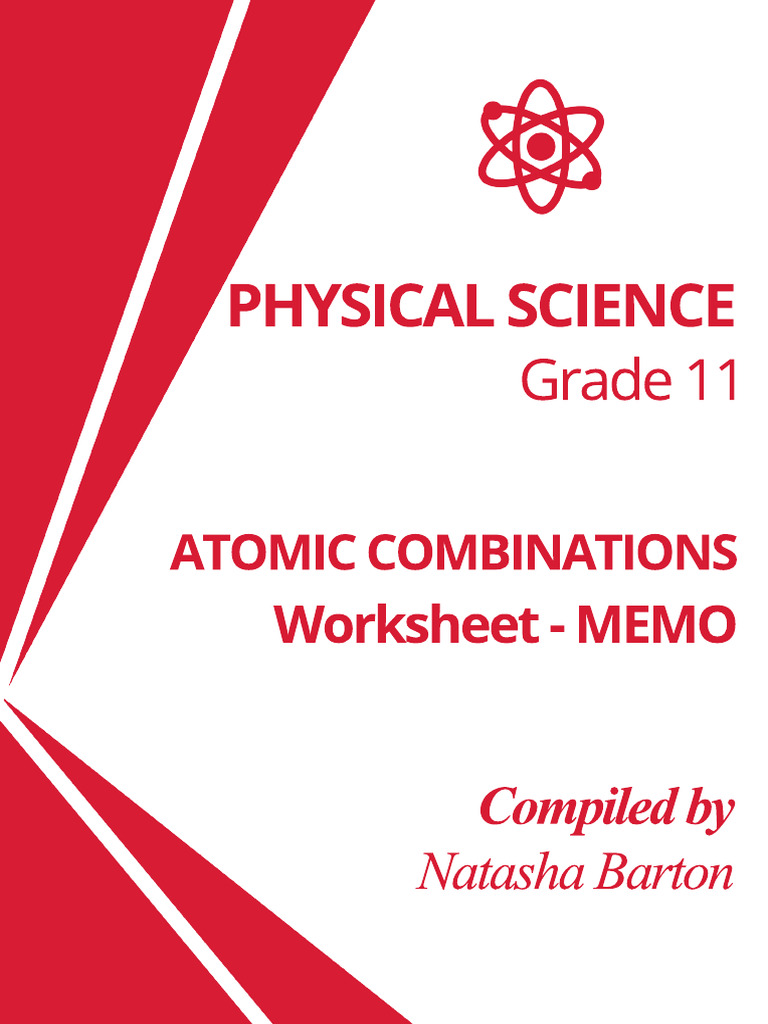 Grade 11 Atomic Combinations Worksheet | PDF | Chemical Polarity ...