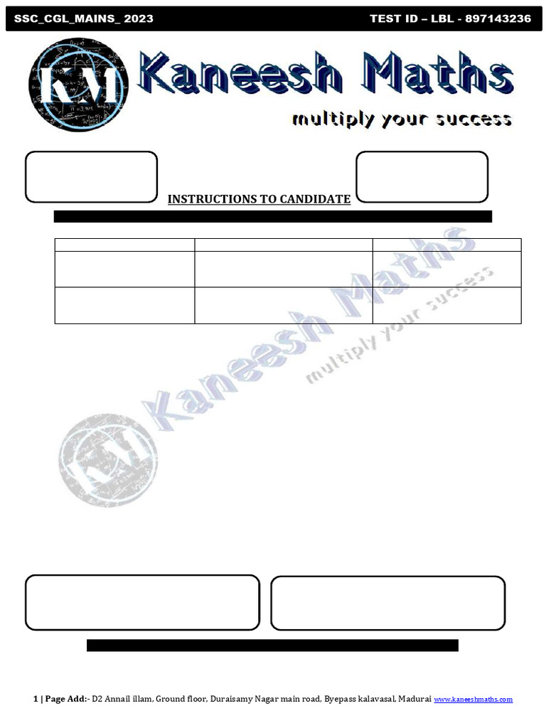 SSC CGL Mains New Pattern 05 Eng Paper | PDF | E Commerce | Area