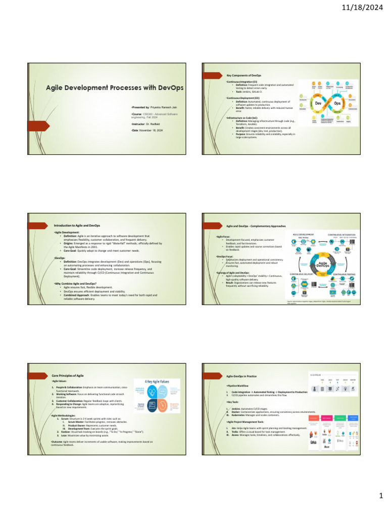 Agile and DevOps Integration Overview | PDF | Agile Software ...