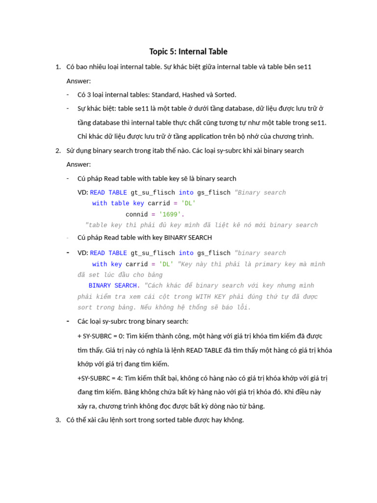 Ternal Table | PDF