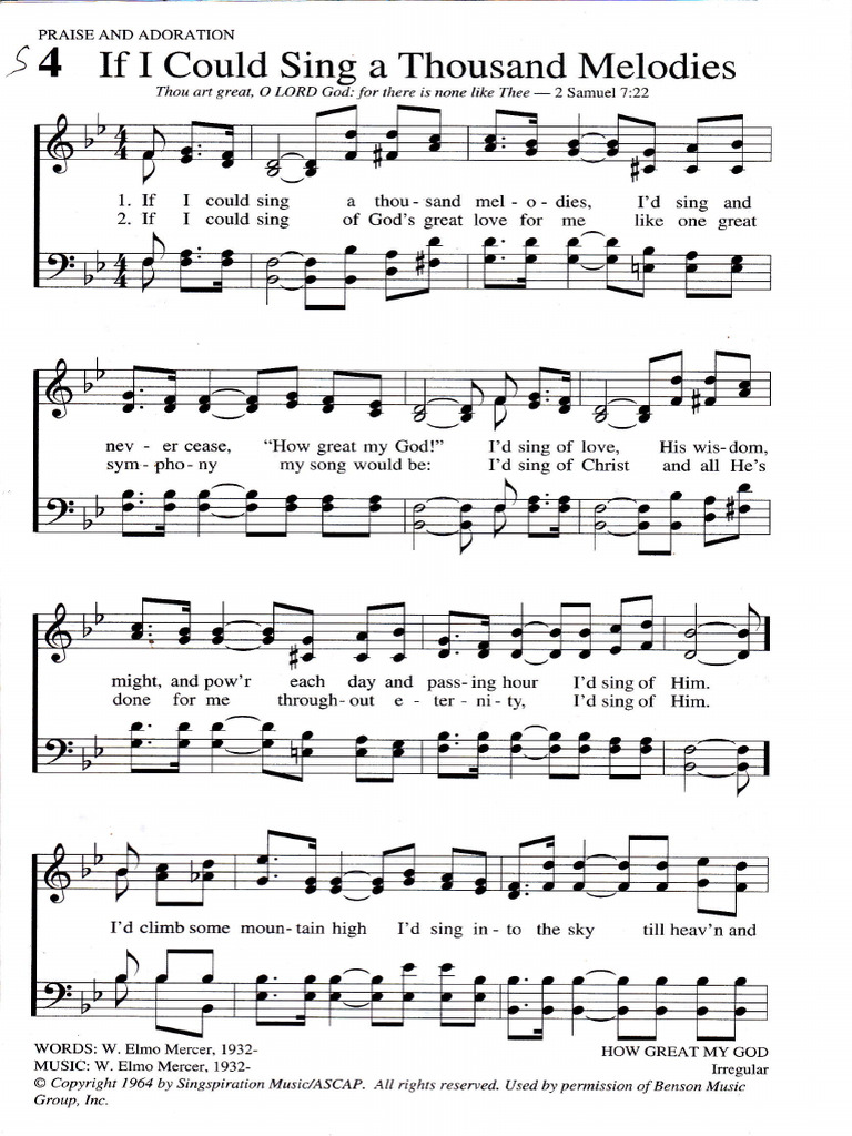 4 - If I Could Sing A Thousand Melodies | PDF
