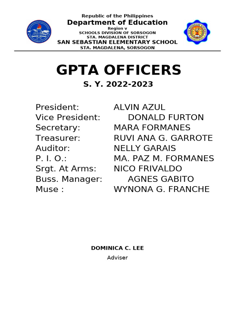GPTA Officers | PDF