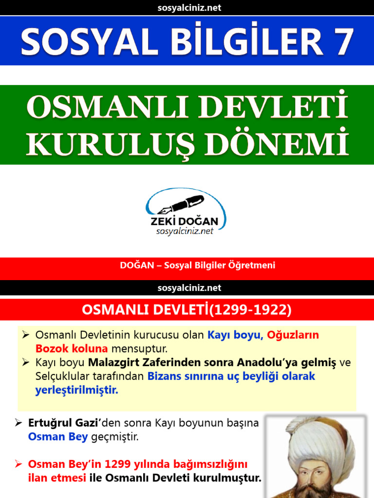 Osmanli Kurulus Donemi 1 | PDF