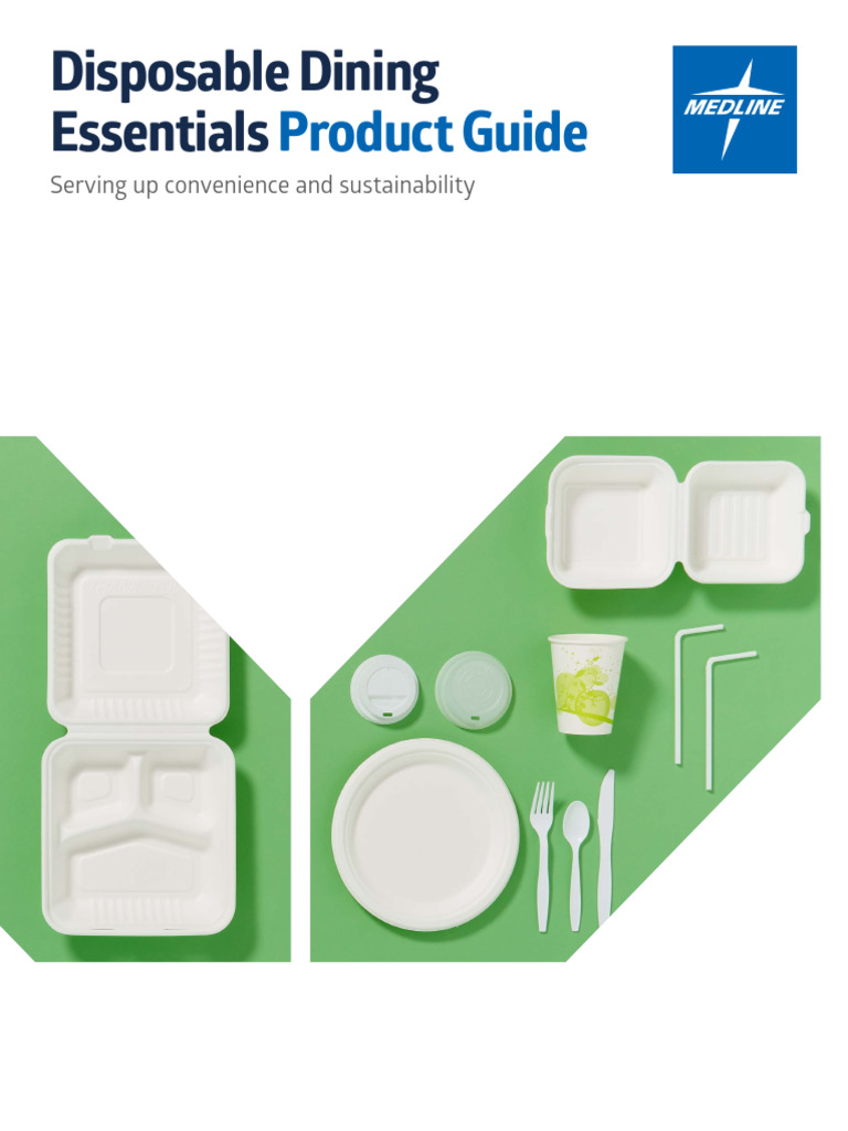 Sustainable Disposable Dining Essentials | PDF | Polystyrene | Cutlery