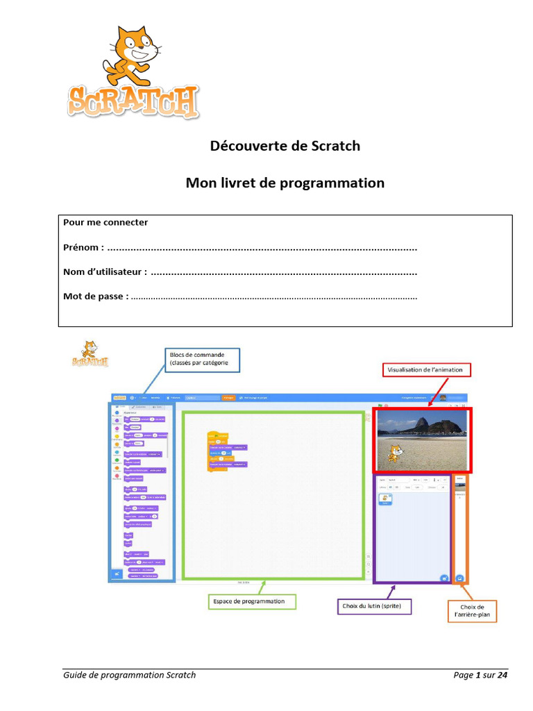 Guide de programmation Scratch pour débutants | PDF | Scratch (Langage ...