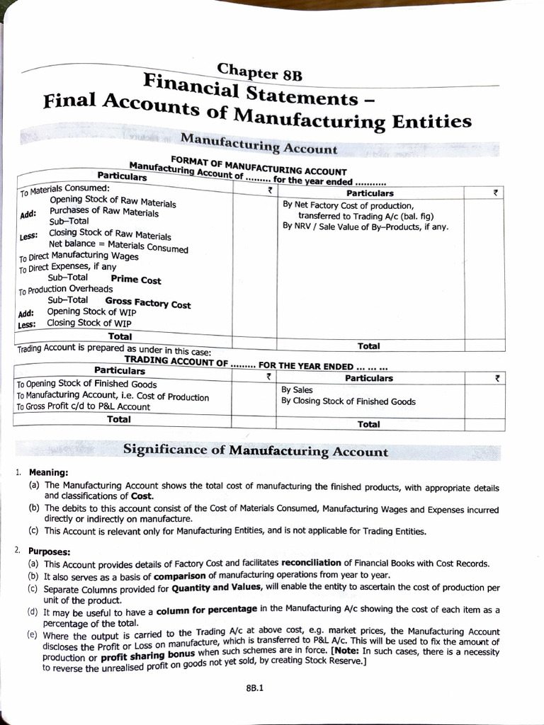 Final Accounts Manufacturing | PDF | Debits And Credits | Expense