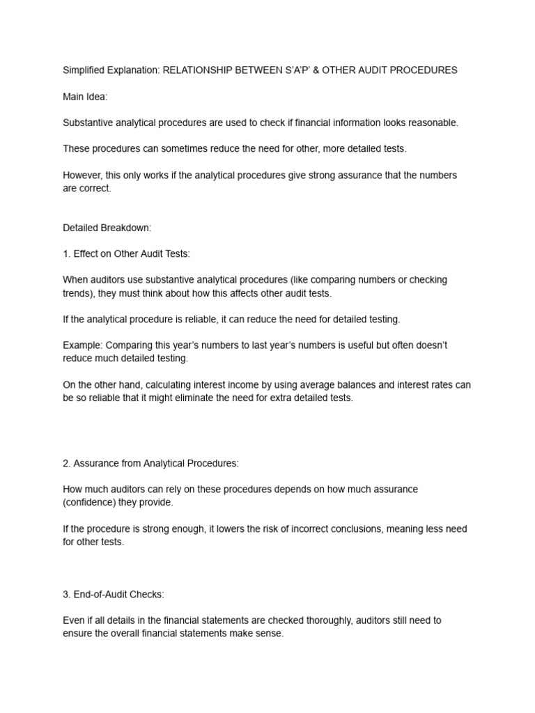 Simplified explanation relationship between s a p other audit
