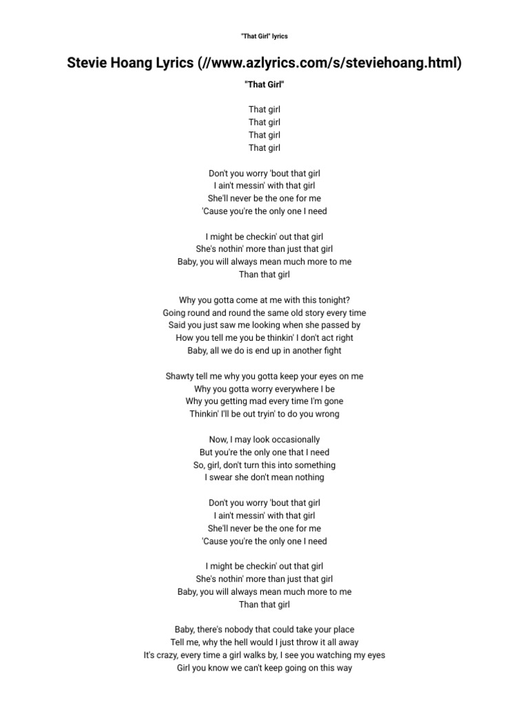 That Girl | PDF
