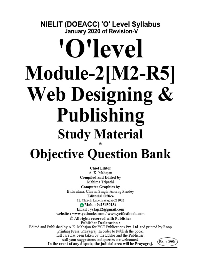O level m2 r5 study material objective question bank english medium