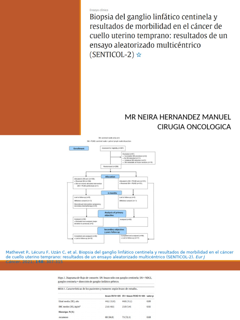 Biopsia Centinela en Cáncer Cervical | PDF