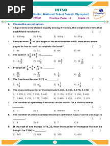 INTSO - MTSO - Grade-5 - Practice Paper-2 - 2024
